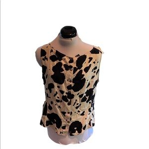 Dana B. and Karen Size 14 100% Silk Sleeveless Buttons Down Back Shirt N…